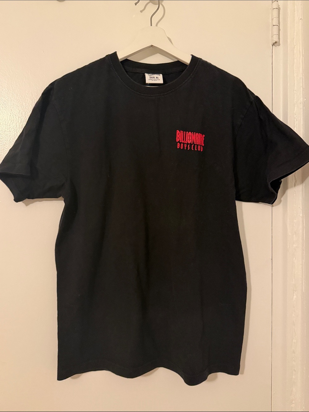 Billionaire Boys Club Black Tee with Red Logo Chest Print